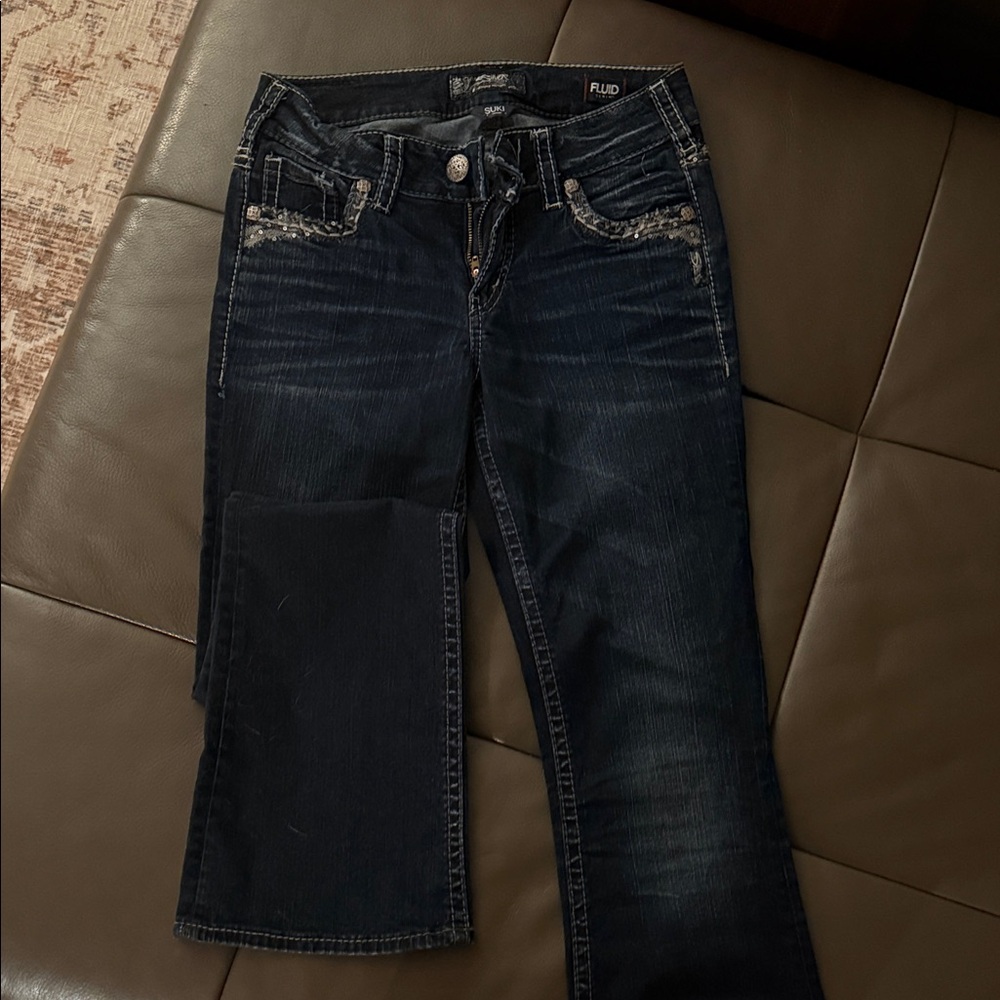 Silver Jeans Women's Dark Blue Boot Cut Jeans